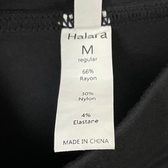 Halara Pants Womens Medium Black Bootcut Ponte Knit Pull On Stretchy Preppy - Picture 10 of 11